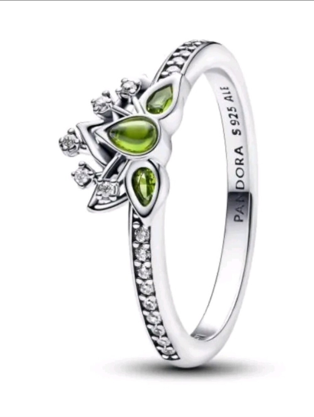 Pandora Ale 925 Silver Crown 7 Ring with Pink Box and Black Pouch